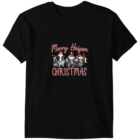 Cattle Cow Christmas Merry Heifen Christmas Funny Cow Farmer T-Shirts
