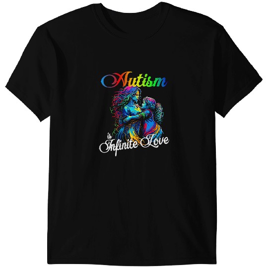 Autistic Infinite Love Mother Daughter Mom Girl Graphic T-Shirts