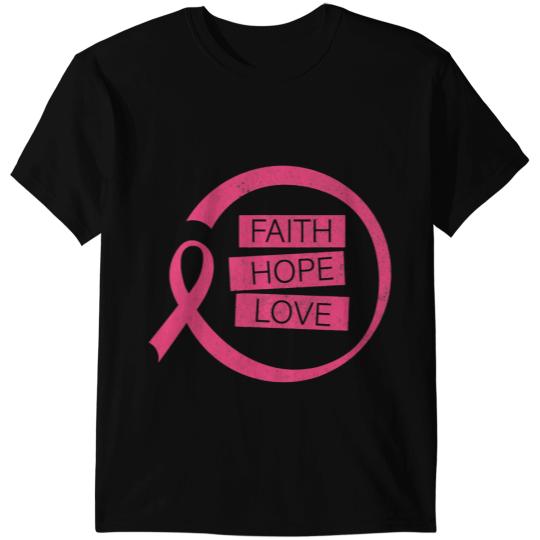 BC Breast Cancer Awareness Faith Hope Love Butterflies Women 1 Cancer T-Shirts