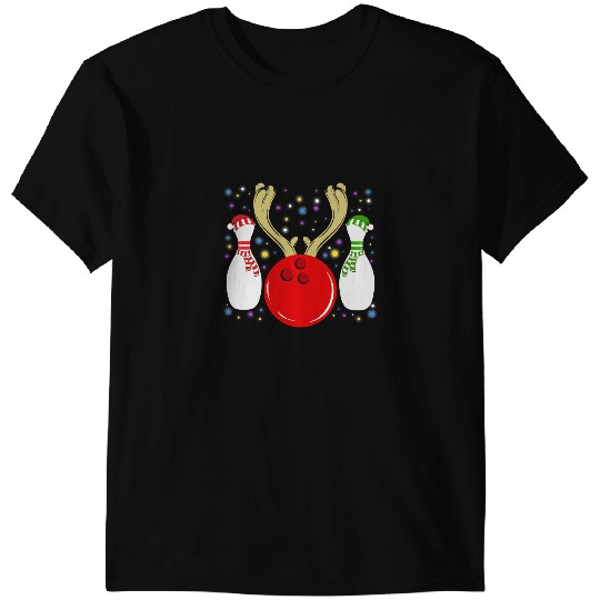 Bowling Gift Christian Deer Christmas Design For December 25th T-Shirts