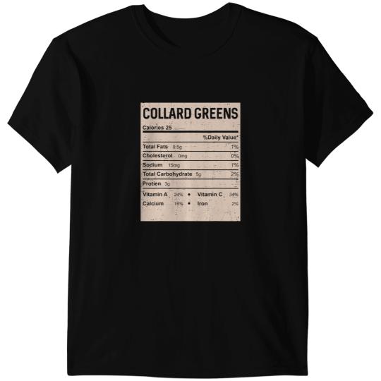 Family Thanksgiving Funny Collard greens Nutrition Facts T-Shirts