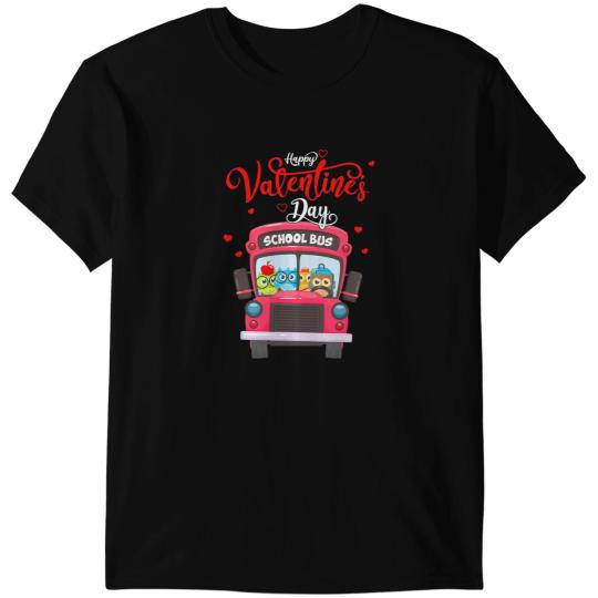 Cute Owl Funny School Bus Driver Owls Valentines Day Matching T-Shirts