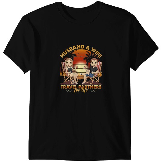 Husband And Wife Travel Partners For Life Beach Traveling 6 T-Shirts