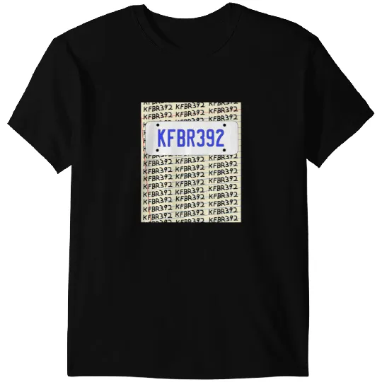KFBR392 License Plate And Notepad Design for Men and Women T-Shirts
