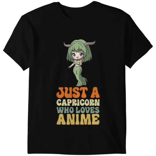 Just an Capricorn Girl Who Loves Anime Horoscope Birthday T-Shirts