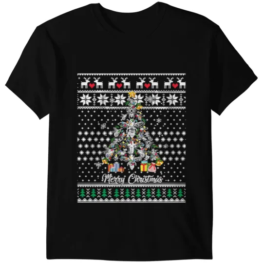Bee Beekeeping Funny xmass Lighting Santa Bumble Bee Christmas Tree577 Beekeeper T-Shirts