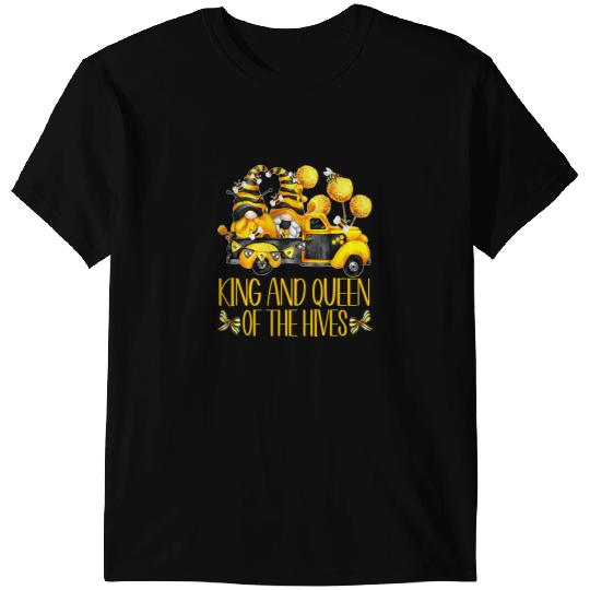 Bee Beekeeping Honey Bee Gnome Hives Truck For Beekeeper King Queen 1 Beekeeper T-Shirts
