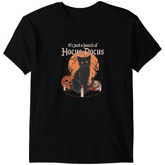 black cats Paws vintages Halloween black cats Its Just A Bunch Of Hocus Pocus 16 T-Shirts