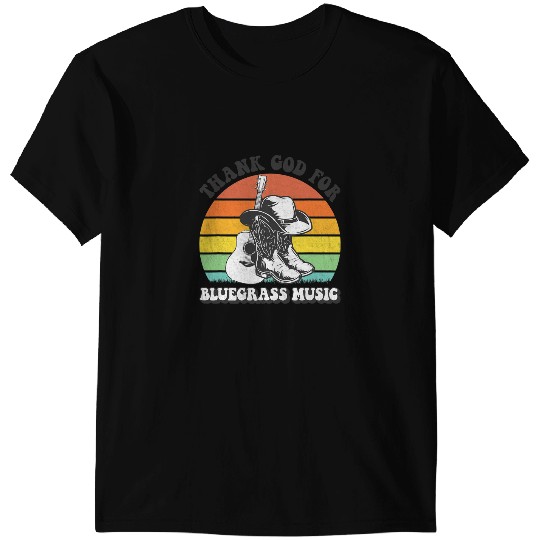 Banjo Lover Country Southern Western Thank God For Bluegrass Music T-Shirts