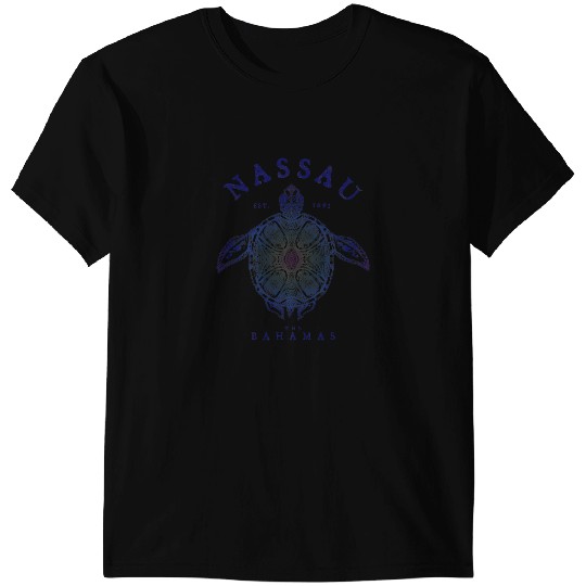 KV9 Turtle Nassau Bahamas Tortoise Turtle Tribal Diving Fishing T-Shirts