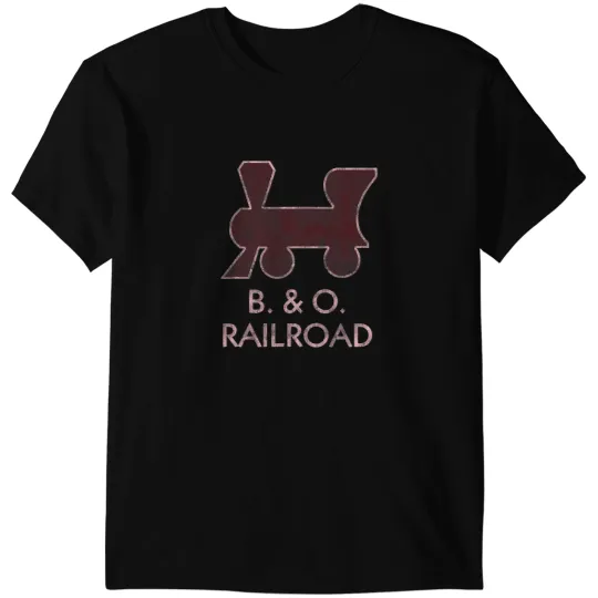 Monopoly Icon B O Railroad Train Distressed Logo T-Shirts