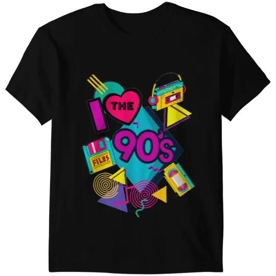 i love 90s cassette music tape 1990s vibe T-Shirts
