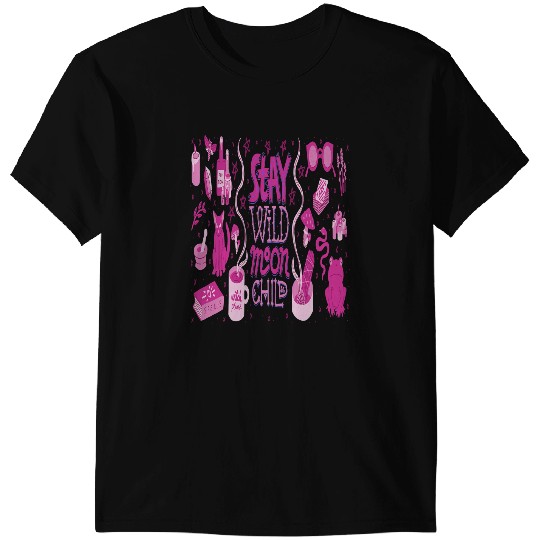 Stay Wild Moon Child Modern Witchcraft Tarot Spells Sage T-Shirts
