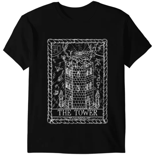 Tarot Card The Tower card vintages Occult supernatural T-Shirts