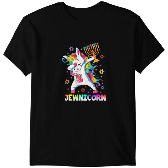 Unicorns Lover Pony Jewnicorn Funny Hanukkah Unicorns Girl Women Pajamas 8 T-Shirts