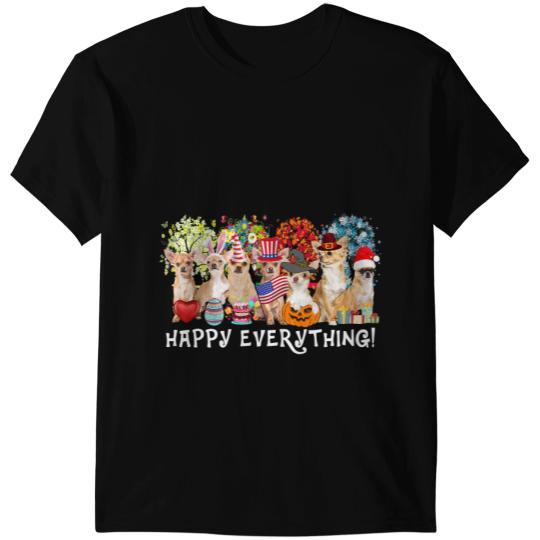 Chihuahuas Happy Everything Chihuahua Dog Seasons All Year Tree Lover38 Chihuahua Dog T-Shirts