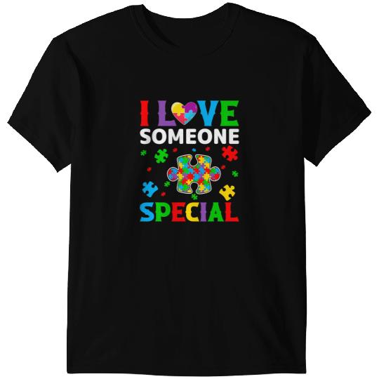 I Love Someone with Autism Awareness Men Women Kids T-Shirts