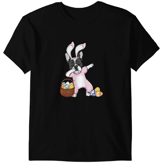 Frenchie Dog Dabbings Easter Bunny French Bulldog Frenchie Girl French Bulldog T-Shirts