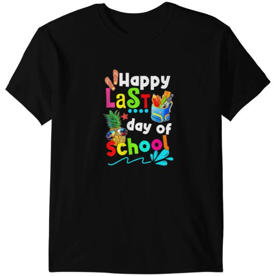 Teacher Job Happy Last Day Of School Teacher Student Summer pineapples 1 T-Shirts