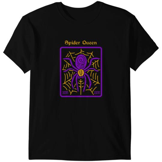 Spider Queen Tarot Card Halloween Occult Decor Men Women T-Shirts