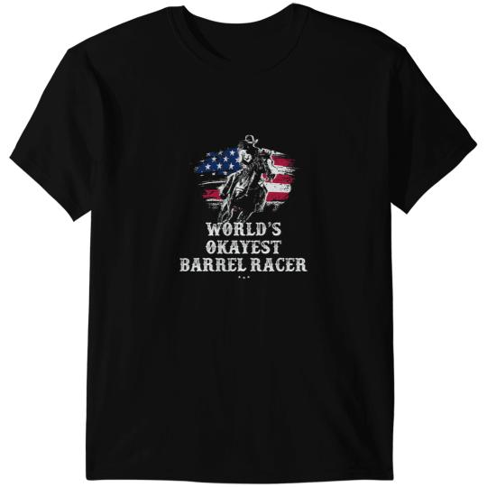 Funny Horse Funny Barrel Racing Patriotic Horse Riding Riding Gifts T-Shirts