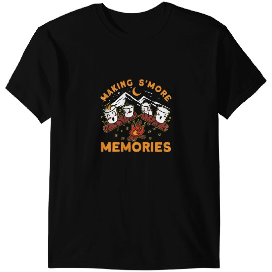 Camping Camp Making Smores Memories Campfire Marshmallow Smores Camper T-Shirts
