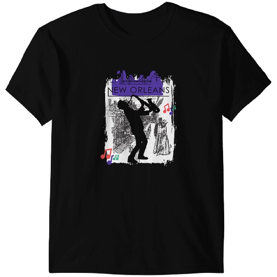 New Orleans Louisiana Jazz Music lover Travel road trip T-Shirts