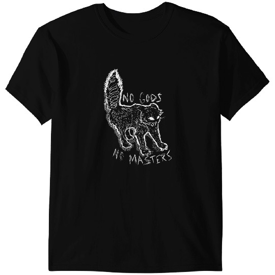 No Gods No Masters Satanic Evil Baphomet Tarot Death Satan T-Shirts