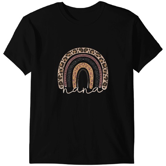 Nana Rainbow Cheetah Grandma Women Christmas Mothers Day T-Shirts