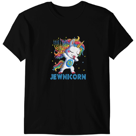 Unicorns Lover Pony Jewnicorn Hanukkah Unicorns women girls 8 T-Shirts
