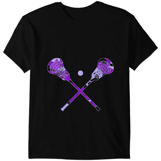 Lacrosse Gift Purple Camo Lacrosse Purple Camouflage Lacrosse Sticks T-Shirts