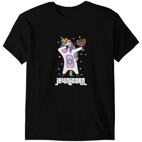 Unicorns Lover Pony Jewnicorn Funny Hanukkah Unicorns Jewish Girl Women Pajamas 9 T-Shirts