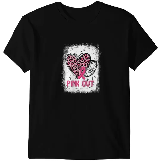 Football Gift Breast Cancer Ribbon Pink Out Football Pink Ribbon Leopard Breast Cancer 160 T-Shirts
