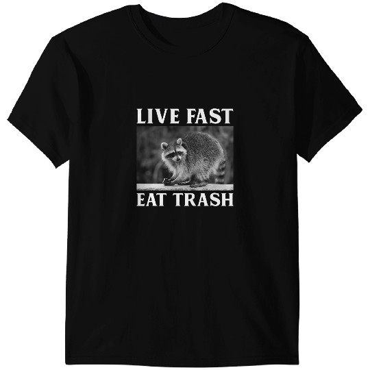 Camping Camp Live Fast Eat Trash Funny Raccoon Camping vintages 8 Camper T-Shirts