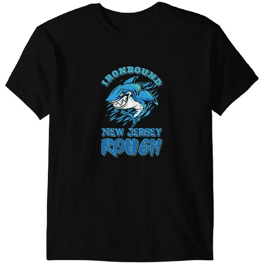 Ocean Shark Great White Shark Ironbound New Jersey Rough Funny NJ Shark T-Shirts
