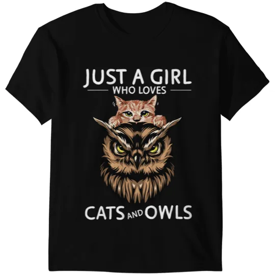 Cute Owl Stuffed Animal Just A Girl Who Loves Cat And Owl 362 T-Shirts