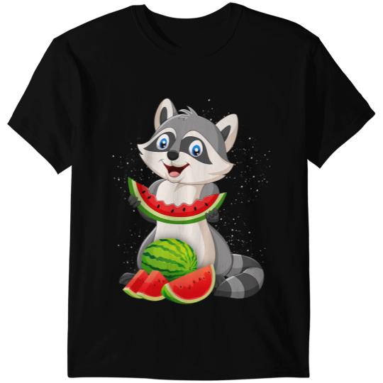 Raccoons Funny Raccoon Watermelon Melon Summer Tropical Fruit Lovers T-Shirts