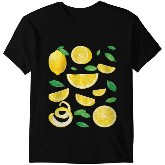 Lemons Lemon Slices Fruit Slices Lemonade Citrus Sweet Sour T-Shirts
