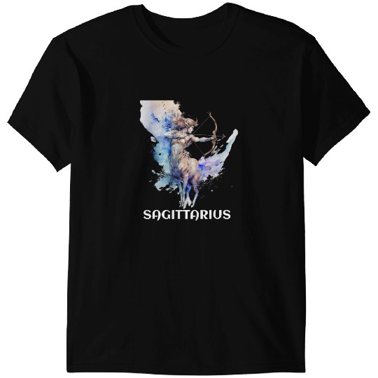 Sagittarius Zodiac Sag Ruled By Jupiter Color Art Astrology T-Shirts