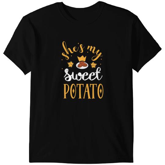 Shes My Sweet Potato I Yam set Couples Thanksgiving 3 T-Shirts