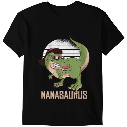 Dinosaur Dino Mamasaurus T Rex Dinosaur Funny Mama Saurus Glasses Mom T-Shirts