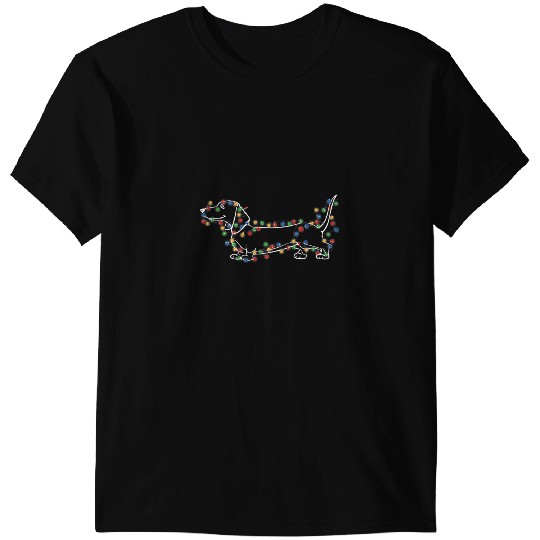 Wiener Christmas Light Dog Loves 42 Dachshund Doxie T-Shirts
