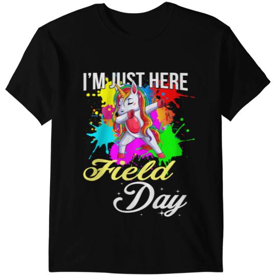 Unicorns Im Just Here for Field Day Dabbings Unicorns Dab Men Women T-Shirts