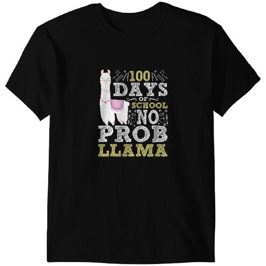Lama Llama Funny 100 Days of School Llama Quote No Probllama Llama 32 T-Shirts