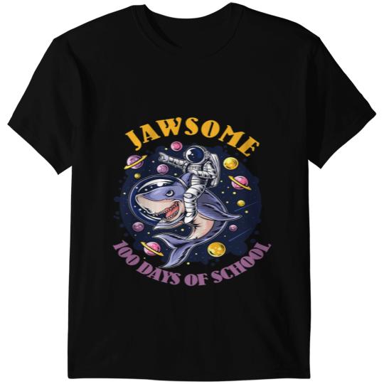 Ocean Shark Lover Funny Jawsome 100 days of school teacher student valentine T-Shirts