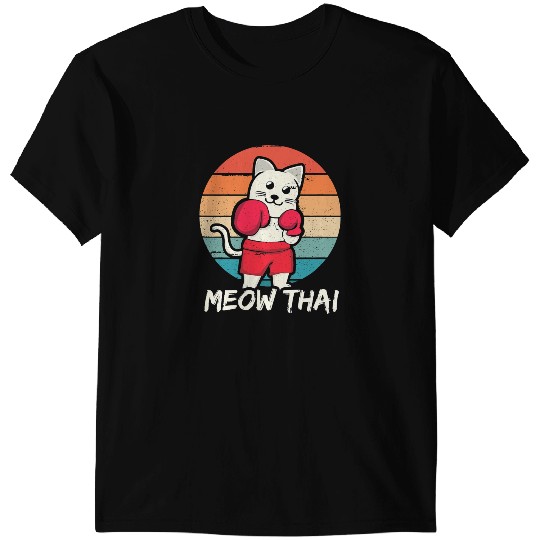 Cat Paws Hilarious Cat Meow Thai For Muay Thai Feline Martial Artist T-Shirts