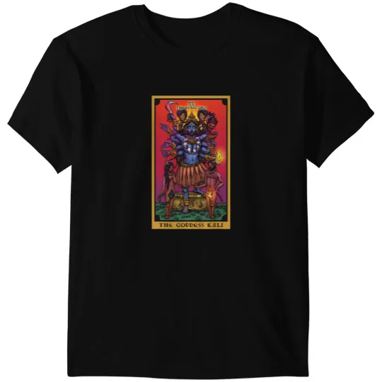 The Goddess Kali The Ferocious Tarot Card Hindu Indian Witch T-Shirts