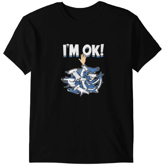 Ocean Shark IM OK Funny Hammerhead Shark T-Shirts