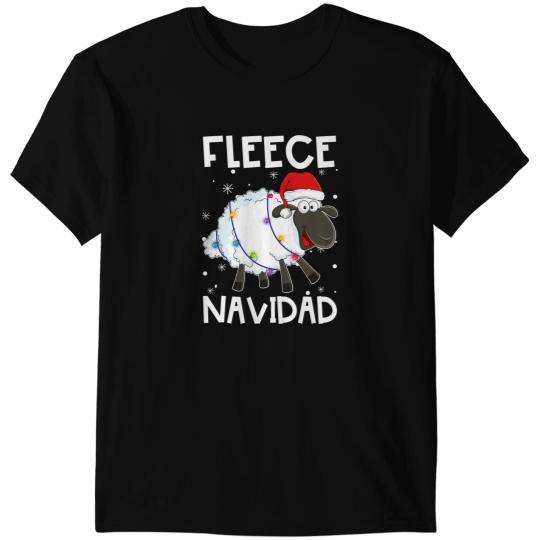 Sheep Lamb Fleece Feliz Navidad Funny Cute Sheep Christmas 226 Ewe Sheeps T-Shirts