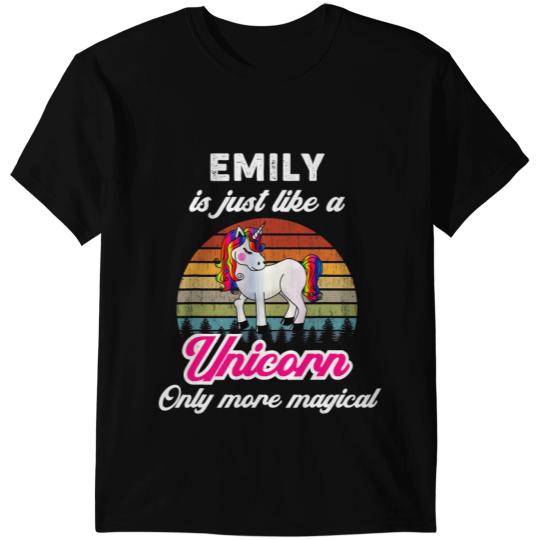 Unicorns Emily is Like A Unicorns funny women girl baby name idea T-Shirts